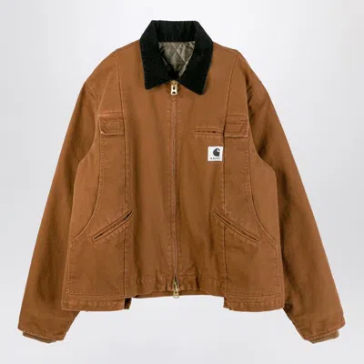 SACAI SACAI X CARHARTT WIP BEIGE COTTON ZIP JACKET