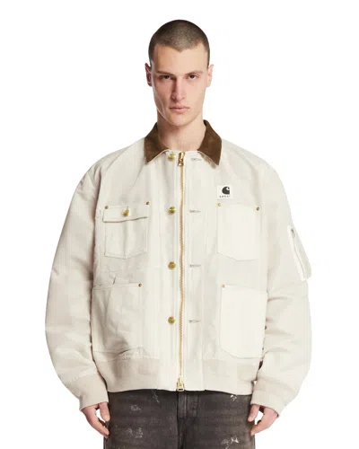 Sacai Coat Men Color White