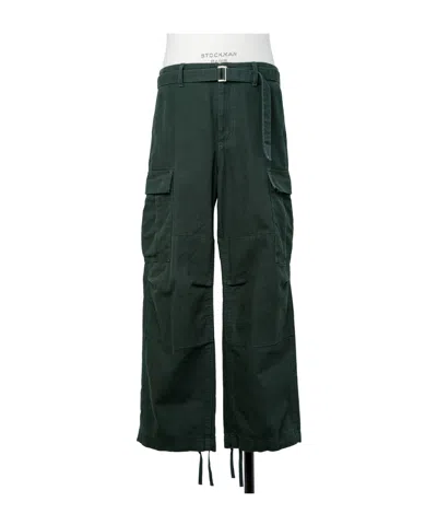 Sacai X Carhartt Wip Belted Cargo Pants In Green