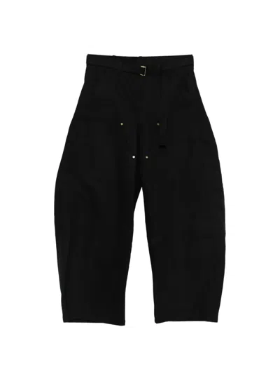 Sacai X Carhartt Wip Belted Trousers In Black