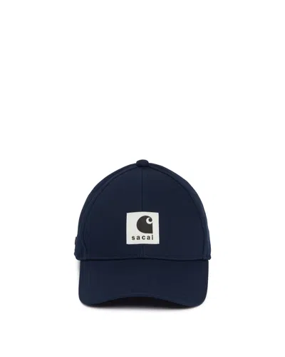 Sacai X Carhartt Wip Blue Logo Cap