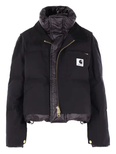 SACAI X CARHARTT WIP CORDUROY-COLLAR LOGO-PATCH JACKET