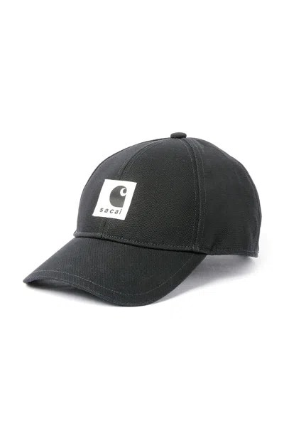 Sacai X Carhartt Wip Duck Cap In Black