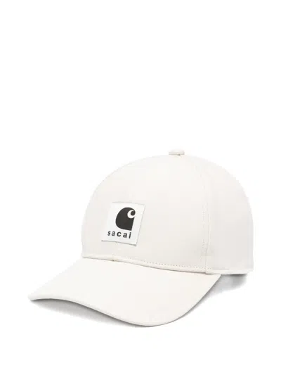 Sacai X Carhartt Wip Duck Cap In White