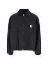 Sacai Carhartt Wip Cotton Corduroy-trimmed Panelled Cotton-canvas Jacket In Black