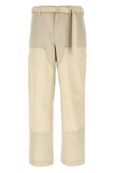 Sacai X Carhartt Wip 'duck' Pants In Brown