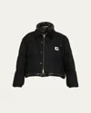 Sacai X Carhartt Wip Duck Puffer Barn Jacket In Black