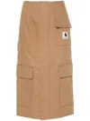 Sacai Beige Carhartt Wip Edition Midi Skirt In Brown