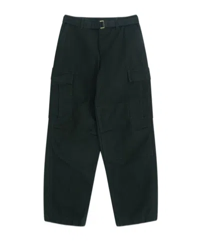 Sacai Belt Loop Casual Pants In Black