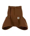 Sacai X Carhartt Wip Duck Belted Pocket Skirt In Brown