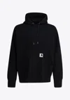 Sacai X Carhartt Wip Logo Patch Hooded Sweatshirt In Black