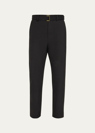 Sacai X Carhartt Wip Men's Topstitched Workwear Pants In Black