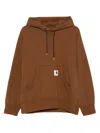 Sacai X Carhartt Wip Pocketed Hoodie In Brown