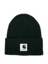Sacai X Carhartt Wip Ribbed Beanie Hat In Black