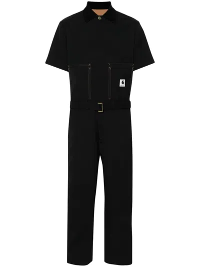 Sacai X Carhartt Wip Suiting Bonding Jumpsuit In Black