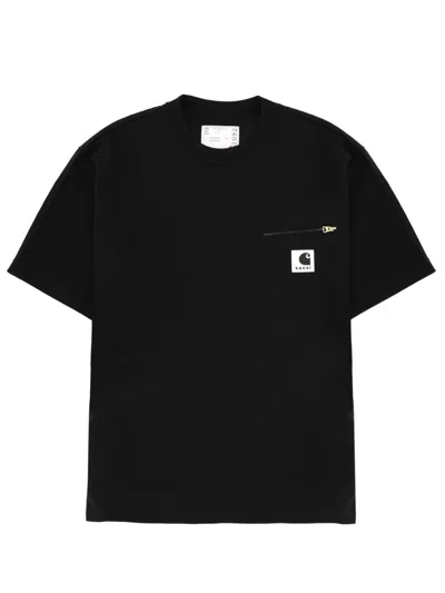 Sacai X Carhartt Wip Jersey T-shirt In Black