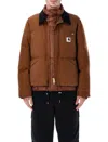 Sacai X Carhartt Wip Washed Duck Down Puffer Jacket In Brown