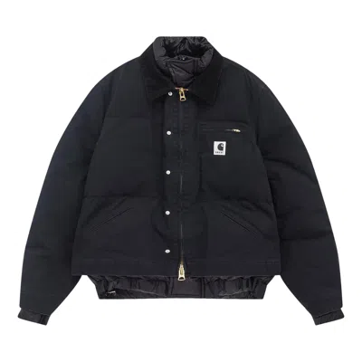 Pre-owned Sacai X Carhartt Wip Washed Duck Puffer Jacket 'black' | Men's Size 3