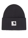 Sacai X Carhartt Wool Knit Hat In Black