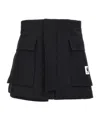 Sacai X Carhartt Work In Progress Logo Logo Shorts In Black