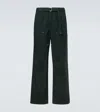 Sacai X Carhatt Belted Cotton Straight Pants In Green