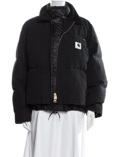 Pre-owned Sacai X Carthartt Down Jacket In Black