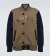 Sacai X Eric Haze Embroidery Knit Blouson In Taupe