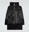 Sacai Eric Haze Jacquard Hooded Blouson In Black