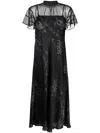 Sacai X Eric Haze Logo Print Dress In Black