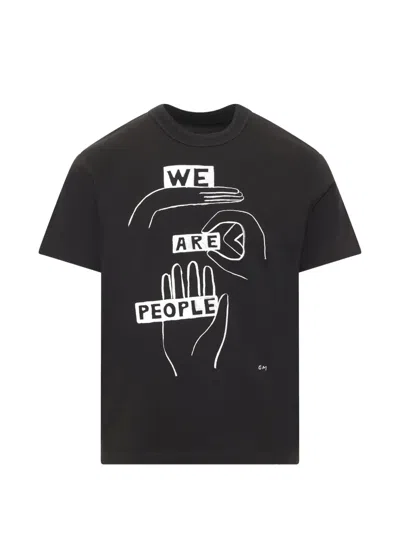 Sacai X Geoff Mcfetridge Graphic-print T-shirt In Multi
