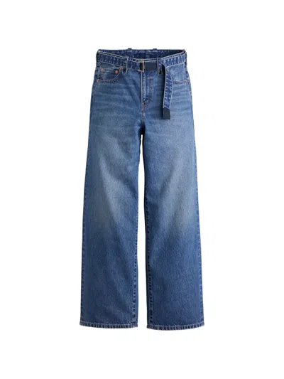 Sacai Levi's Wide-leg Belted Jeans In Blue