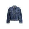 Sacai Long Sleeve Denim Jacket In Blue