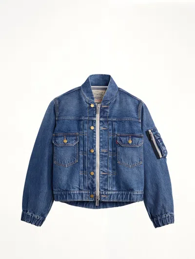 Sacai X Levi's Womens Denim Jacket B In Blue