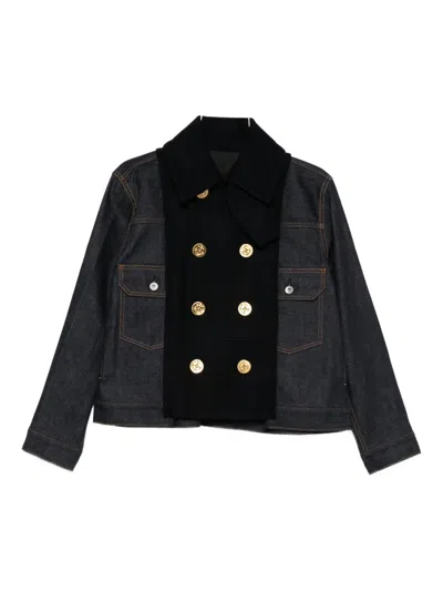 Sacai X Levi's® Double-breasted Denim Jacket In Black