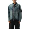 Sacai Twill Denim Jacket In Blue