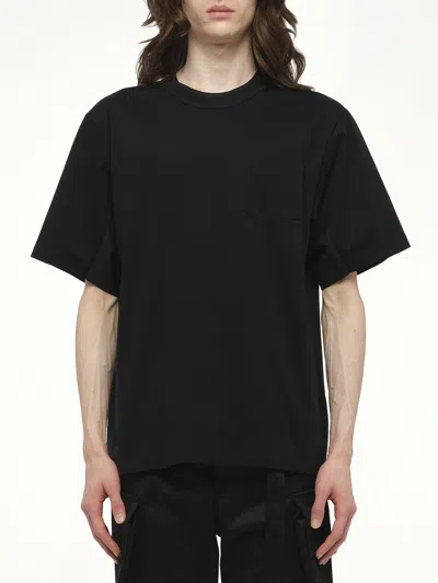 Sacai X Men's Suiting X Cotton Jersey T-shirt