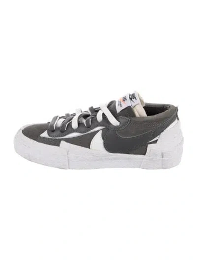 Pre-owned Sacai X Nike Blazer Low 'iron Grey' Sneakers In Gray