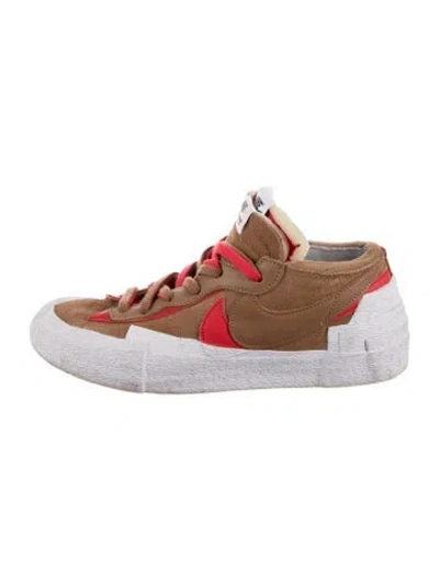 Pre-owned Sacai X Nike Blazer Low Sneakers In Brown
