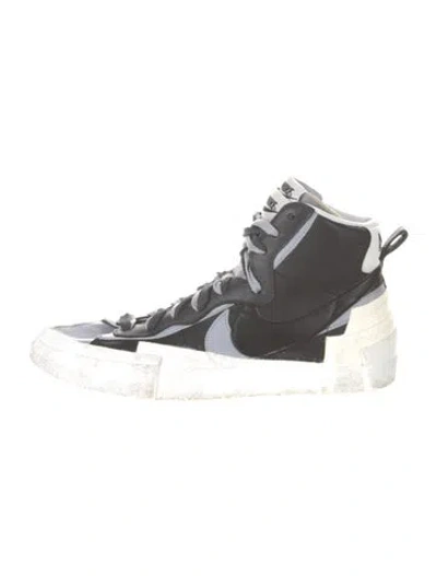 Pre-owned Sacai X Nike Blazer Mid Sneakers In Black