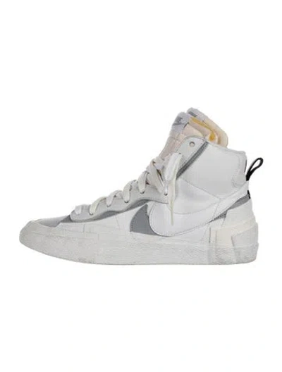 Pre-owned Sacai X Nike Blazer Mid Sneakers In White