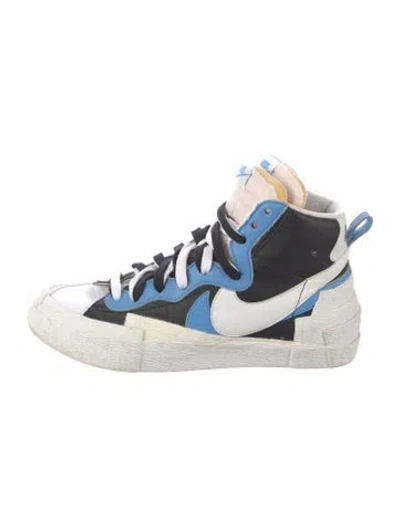 Pre-owned Sacai X Nike Blazer Mid White Black Legend Blue Sneakers