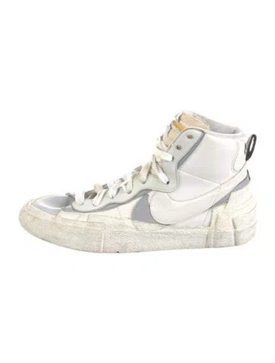 Pre-owned Sacai X Nike Blazer Mid 'white Grey' Sneakers