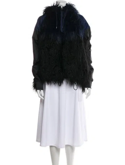 Pre-owned Sacai X Nike Faux Fur Faux Fur Jacket In Multi
