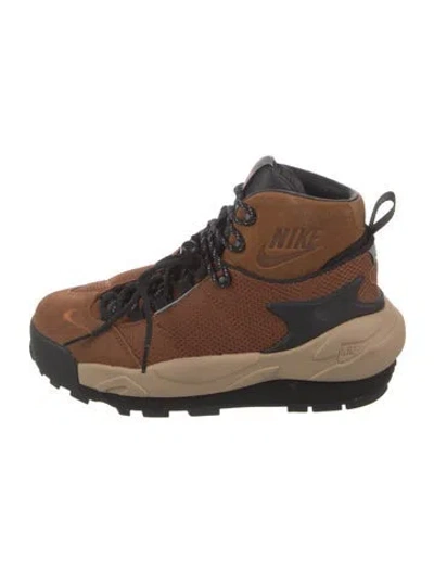 Pre-owned Sacai X Nike Magmascape Sp 'light British Tan' Suede Hiking Boots In Brown