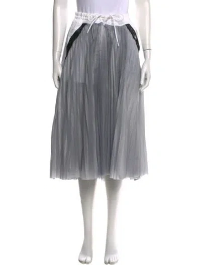 Pre-owned Sacai X Nike Mesh Accents Midi Length Skirt In Green