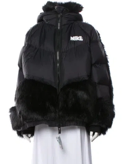 Pre-owned Sacai X Nike Nylon Parka In Black