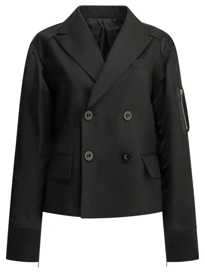 Sacai "x Nylon" Blazer In Black