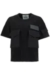 Sacai Spiewak Cotton Jersey Pocket T-shirt In Black
