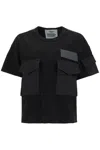 Sacai Spiewak Cotton Jersey Pocket T-shirt In Black (black)