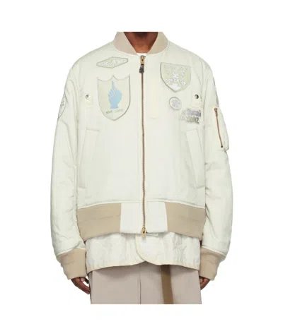 Sacai X Spiewak X Gon Pilot Jacket In White